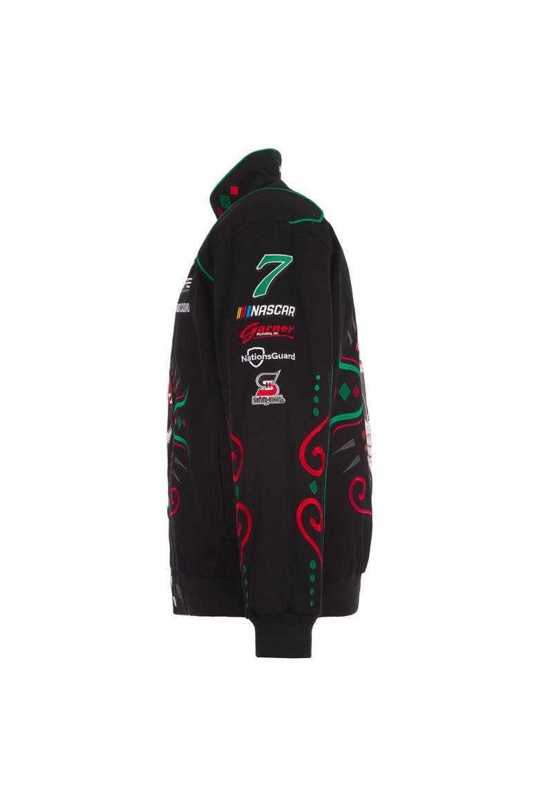 Men's JH Design Black Daniel Suarez 2026 Sugar Skull Full-Snap Twill Racing Jacket, Alternate, color, Black
