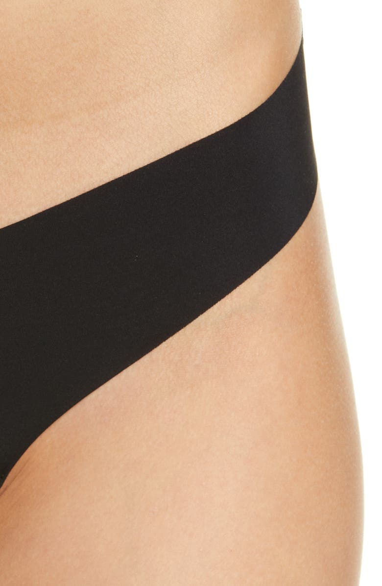 Commando Microfiber Thong, Alternate, color, Black