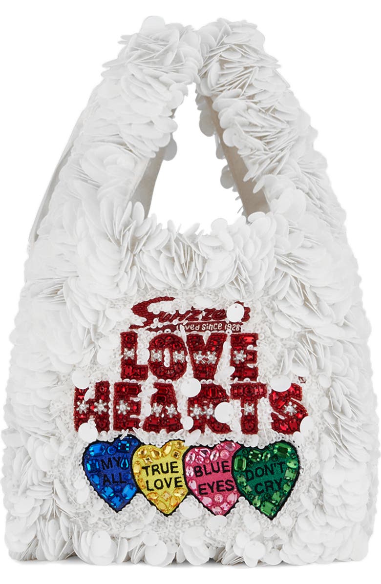 Anya Hindmarch Anya Brands Love Hearts Paillette Tote Bag, Main, color,