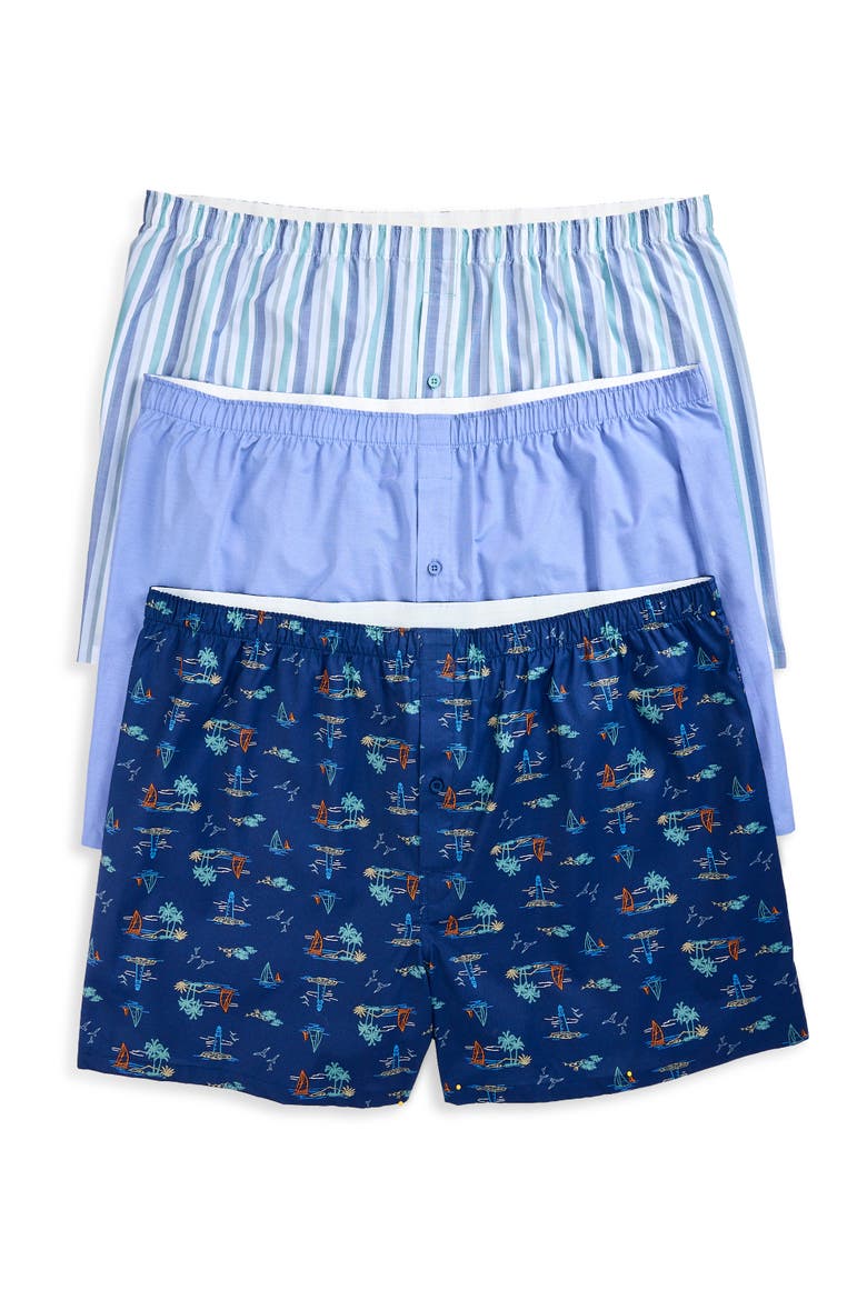 Big & Tall 3-pk Sweet Escape 4.5 Inch Woven Boxers, Main, color, SWEET ESCAPE
