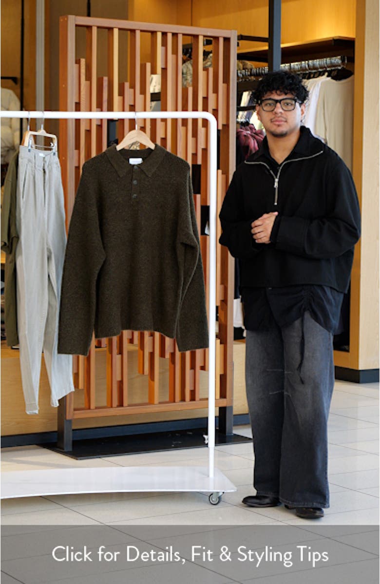 Oversize Long Sleeve Sweater Polo, sales video thumbnail