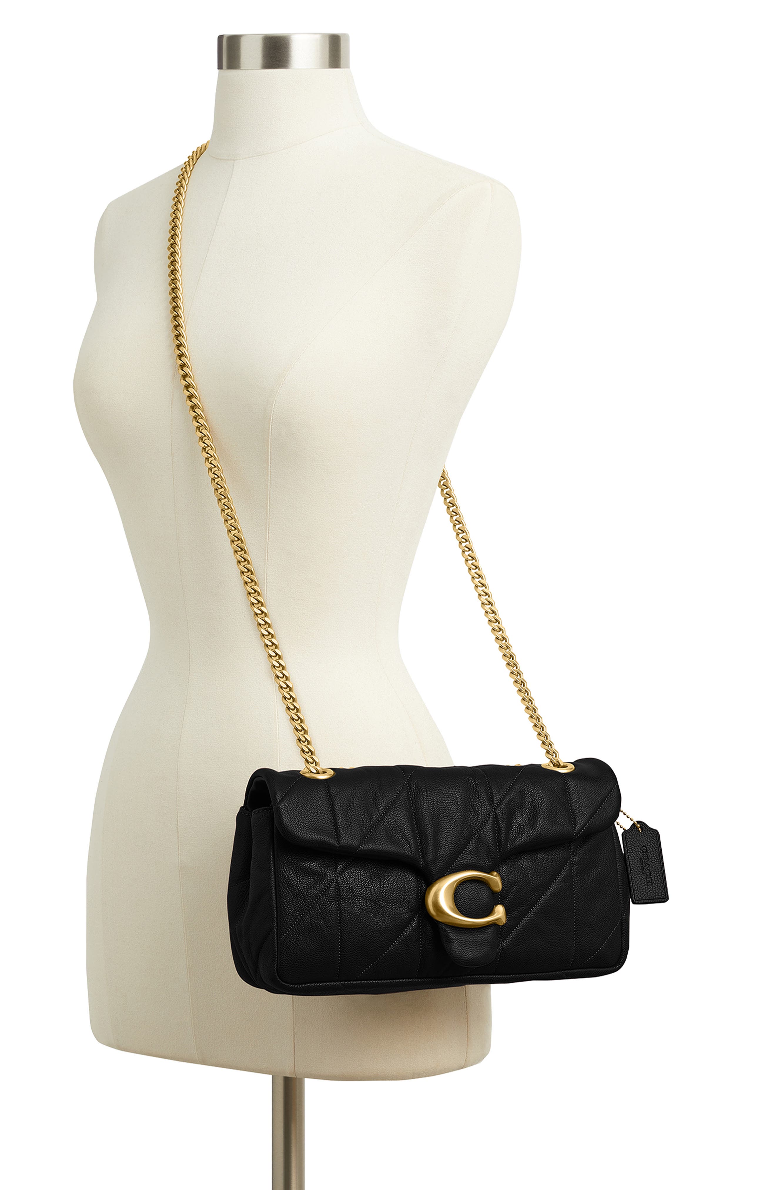 COACH Tabby 26 Soft Quilted Shoulder Bag, Alternate, color, Black