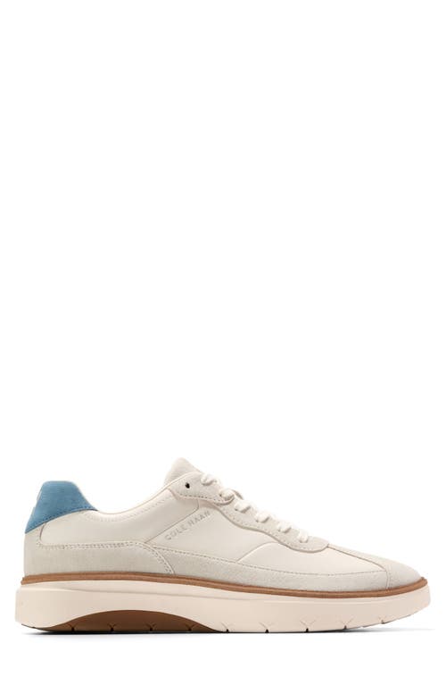 Cole Haan Men's Grandprø Featherarc Bike Toe Sneaker - White Size 12 In Ivory/provincial Blue/silver