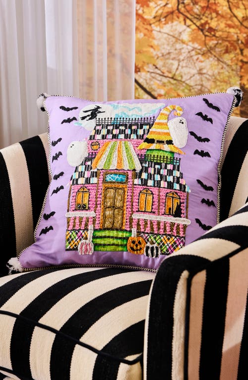 Mackenzie-childs Mackenzie Childs Trick Or Treat House Throw Pillow In Multi