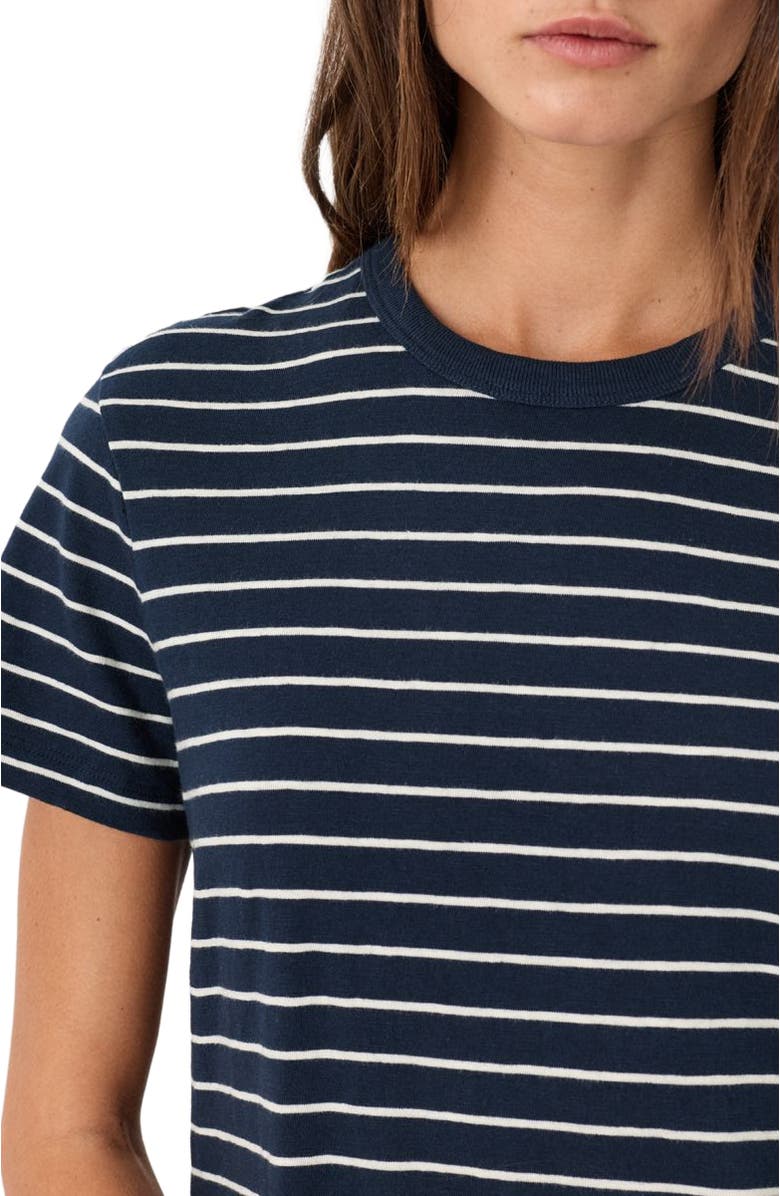 Pact Organic Cotton Soft-Slub Essential Easy Tee Maxi Dress, Alternate, color, Saranac Stripe