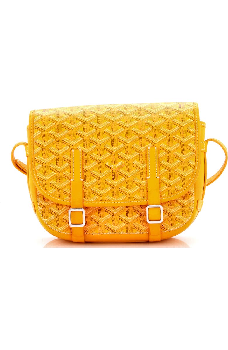 Pre-Owned Goyard Belvedere Messenger Bag Coated Canvas PM, Main, color, Yellow