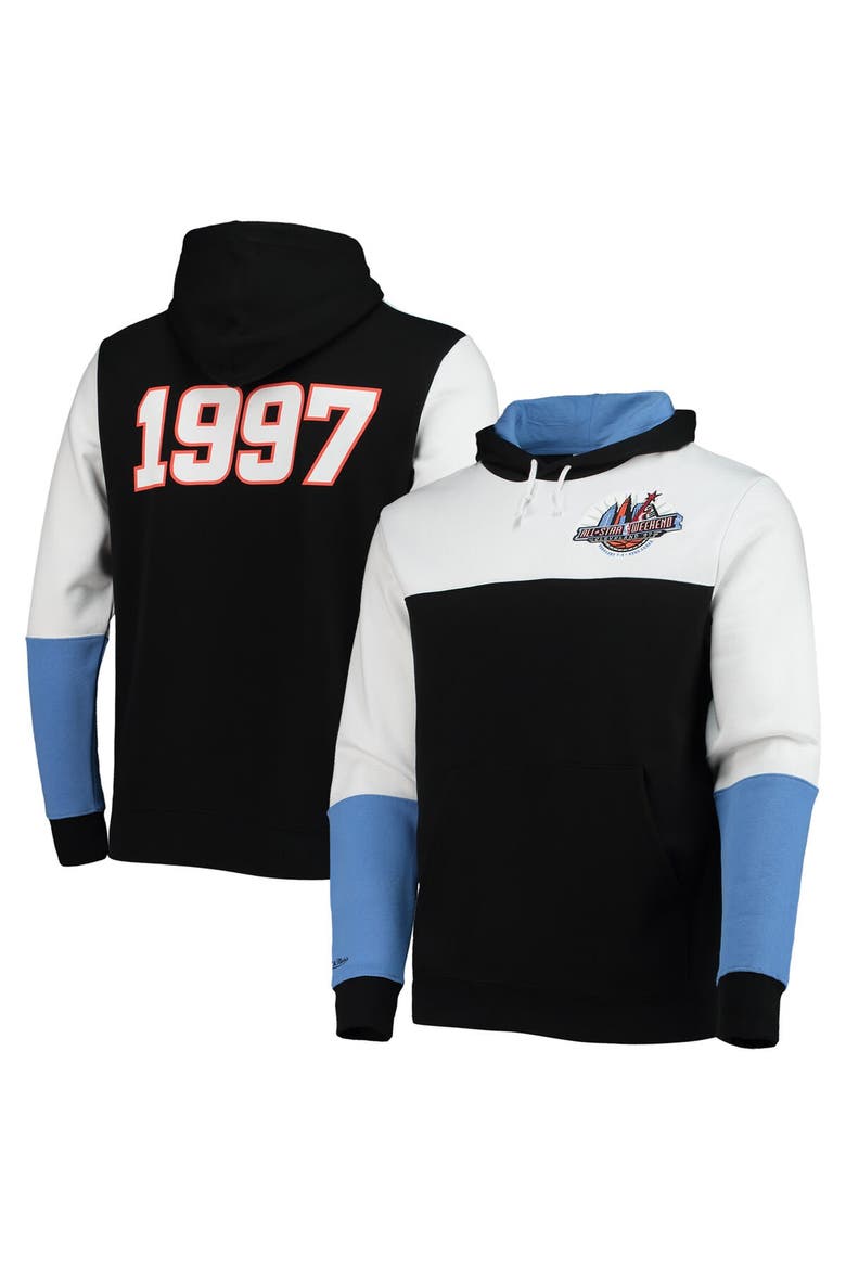 Men's Mitchell & Ness Black NBA Hardwood Classics 1997 All-Star Game Colorblock Fusion Pullover Hoodie, Alternate, color, Black