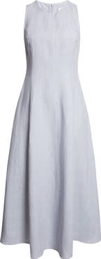 Eleventy Sleeveless Linen Midi Dress