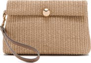 MANGO Woven Flap Wristlet