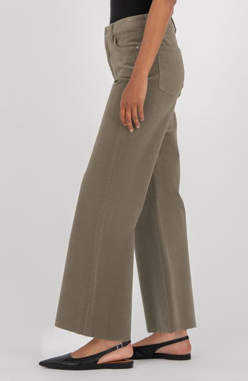 Kut From The Kloth Meg Fab Ab High Waist Wide Leg Jeans In Green