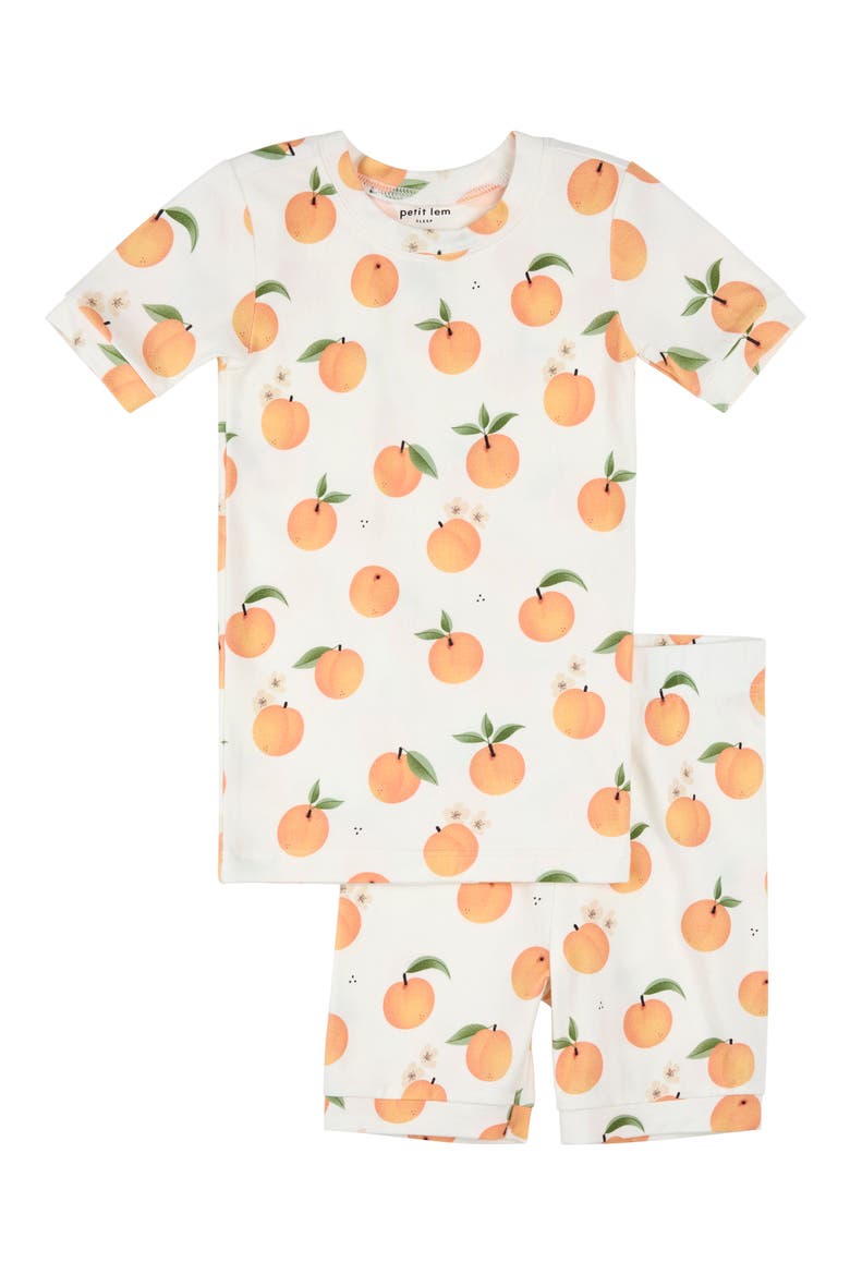 Kids' Print Short Pajamas, Main, color, OFF WHITE