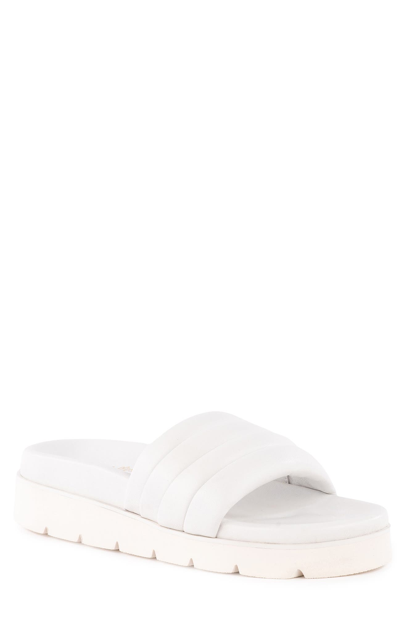 Vibe Check Slide Sandal, Main, color, WHITE