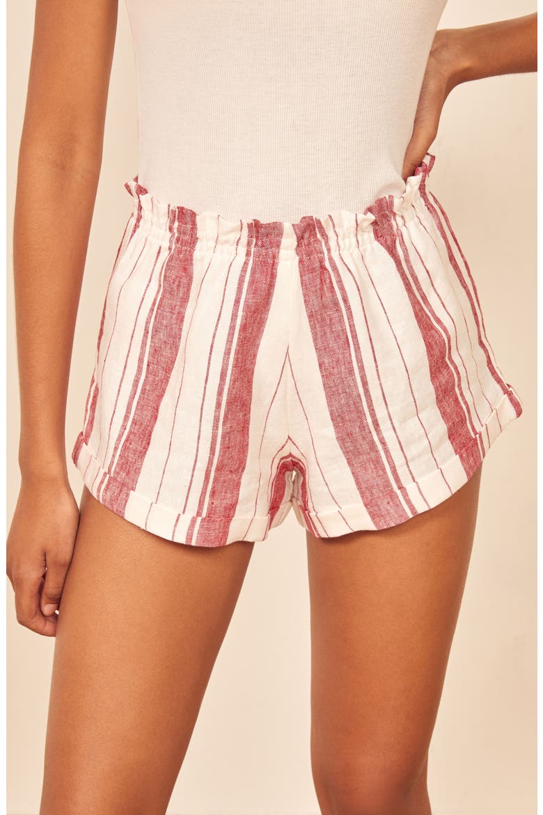 Sawyer Linen Shorts, Alternate, color, SAVANNAH STRIPE