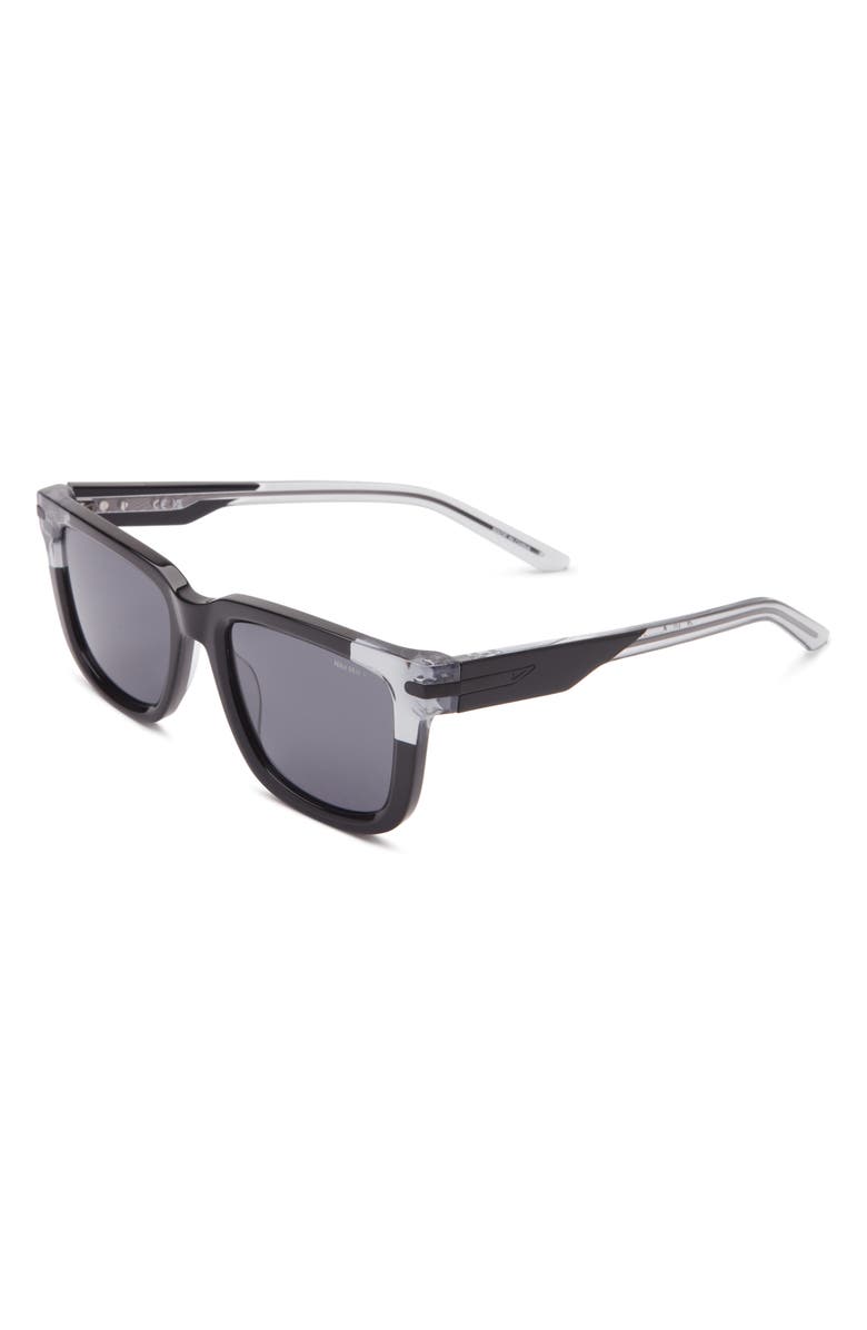 Nike Crescent Fall Square Sunglasses, Alternate, color, Black / Grey