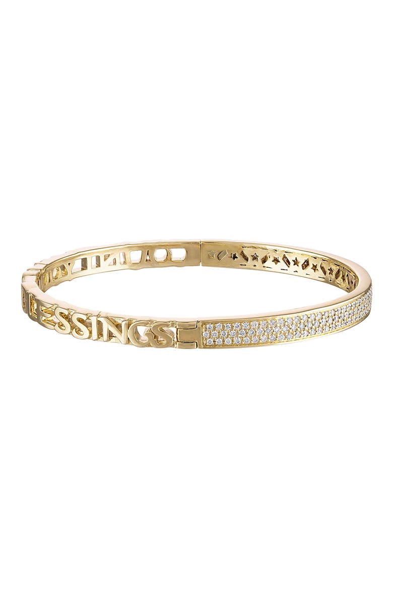 Half Text & Diamond Bangle, Main, color, LOVE BEYOND MEASURE