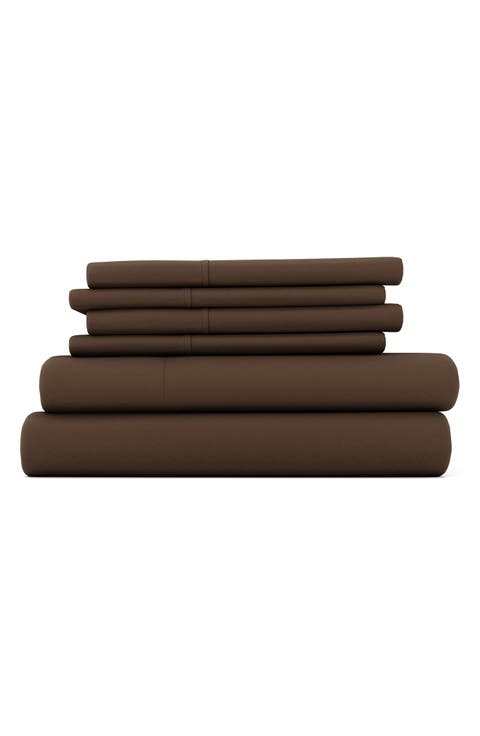 Premium Ultra Soft 6 Piece Microfiber Solid Sheet Set