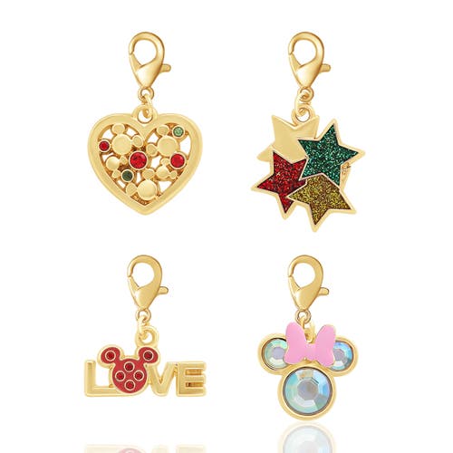 Disney Mickie & Minnie Advent Calendar 12-piece Jewelry Set In Gold
