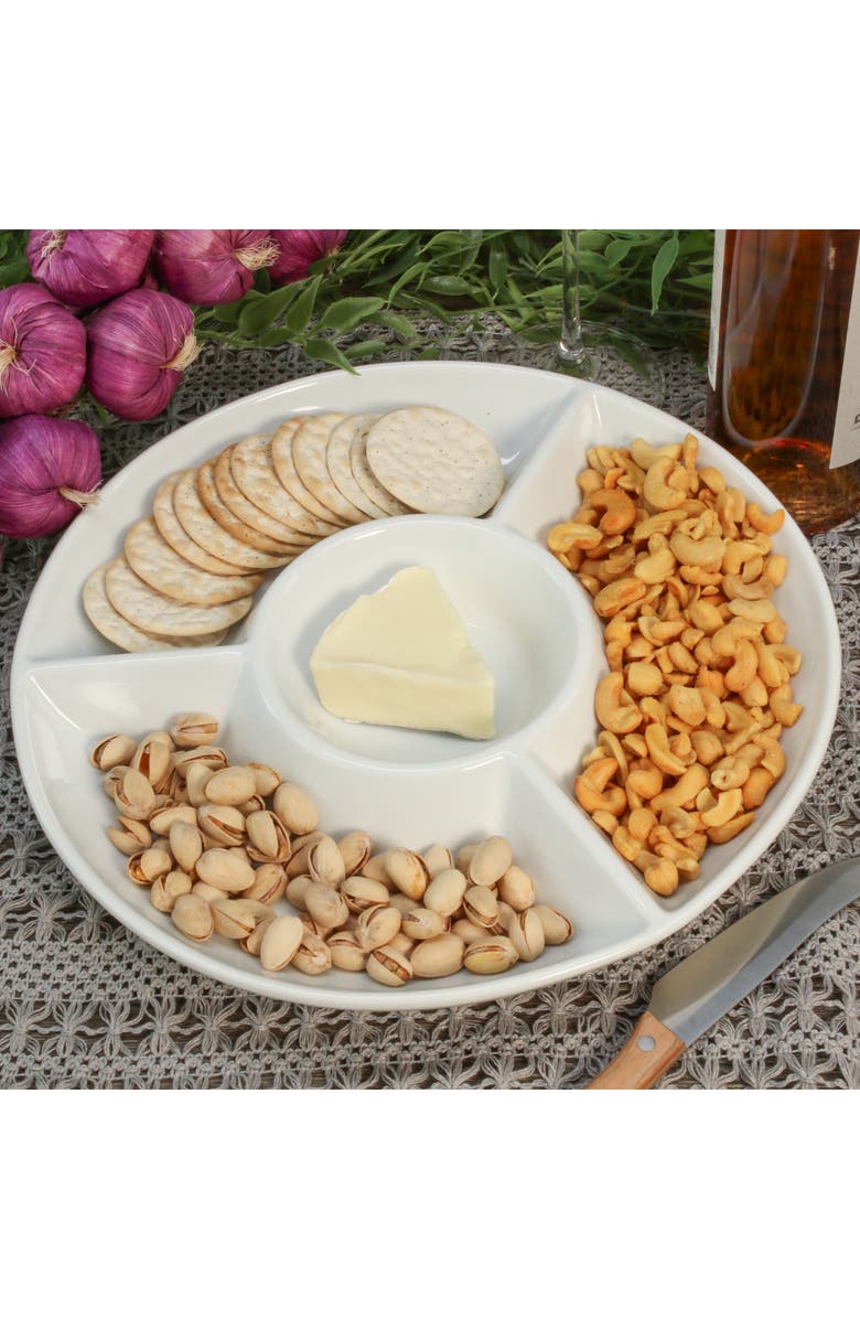 BIA Cordon Bleu Set of 2 Round Chip & Dip Servers, Alternate, color, White