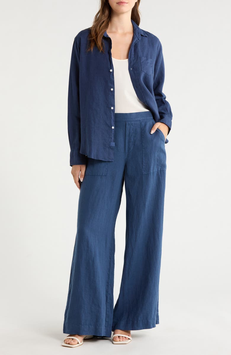 Frank & Eileen Eileen Relaxed Button-Up Shirt, Alternate, color, Navy