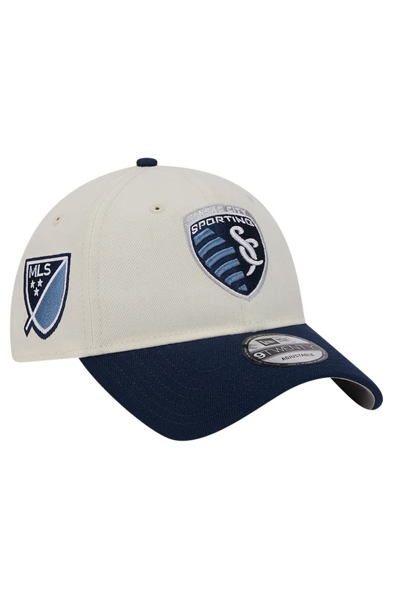 New Era Men's New Era White Sporting Kansas City 2024 Kick Off Collection 9TWENTY Adjustable Hat, Main, color, White
