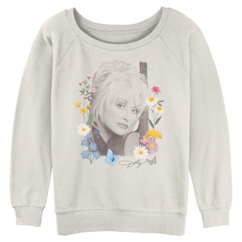 Junior's Wildflowers Portrait Sweatshirt