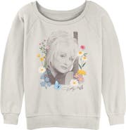 DOLLY PARTON Junior's Wildflowers Portrait Sweatshirt