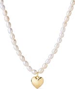Ana Luisa Freshwater Pearl Heart Pendant Necklace