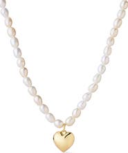 Ana Luisa Freshwater Pearl Heart Pendant Necklace