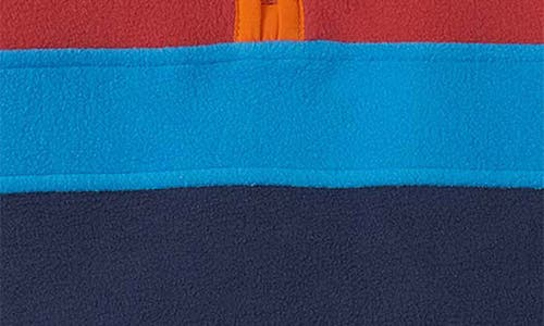 Hatley Kids' Colorblock Fleece Half-zip Pullover In Blue