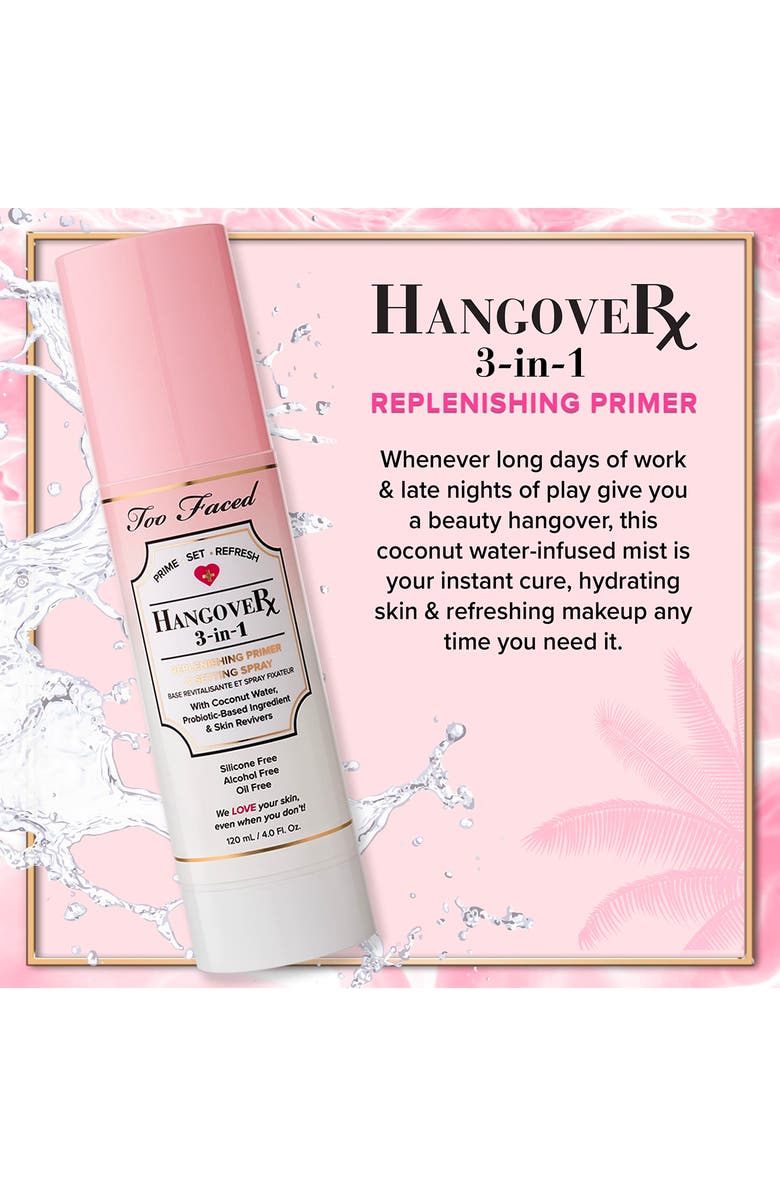 Too Faced Hangover 3-in-1 Replenishing Primer & Setting Spray, Alternate, color,