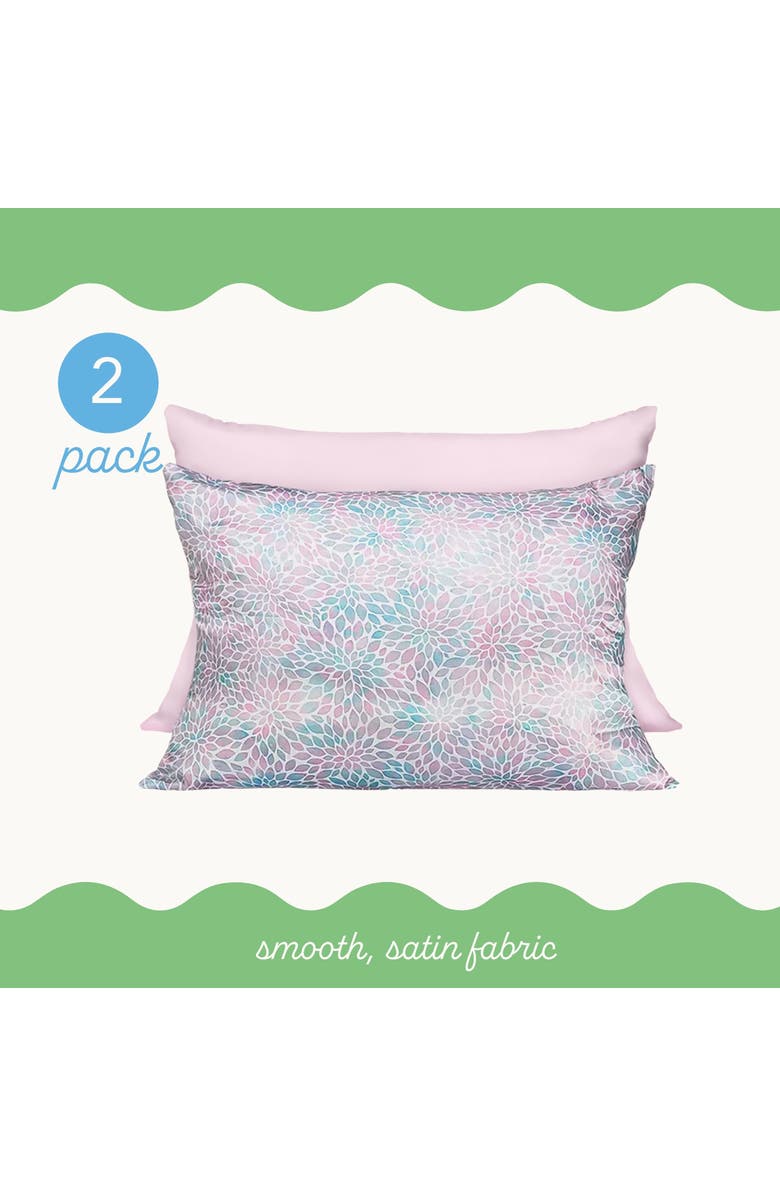 TURBIE TWIST 2 Pack Double Sided Satin Pillowcase Set, Alternate, color, Pink
