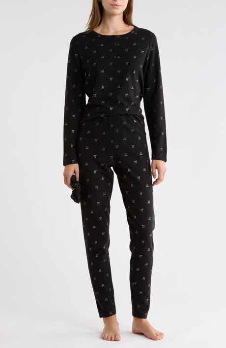 Bow Print Jersey Pajamas