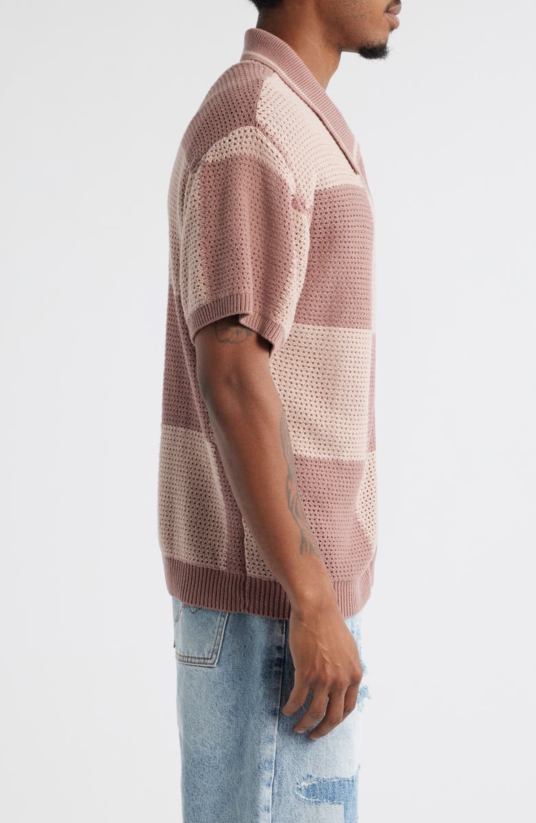 DIET STARTS MONDAY Checker Cotton Button-Up Shirt, Alternate, color, Mauve