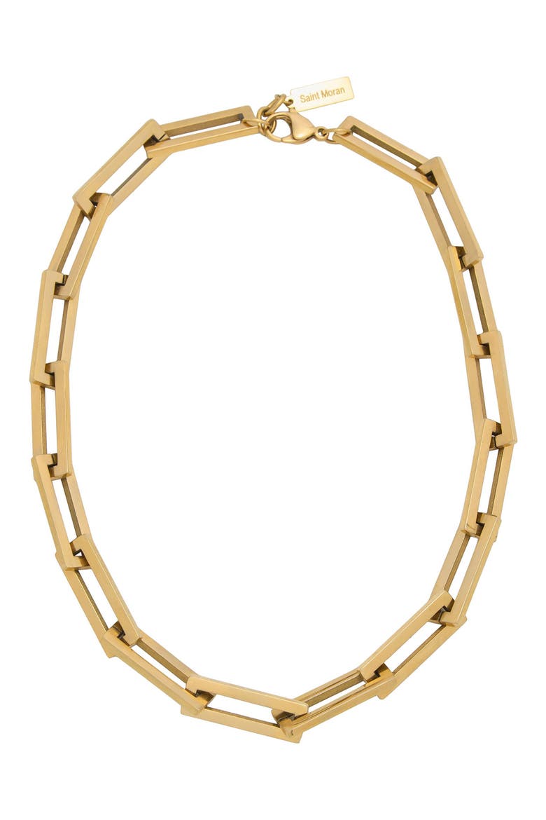 Oversize Paper Clip Chain Necklace, Main, color, GOLD