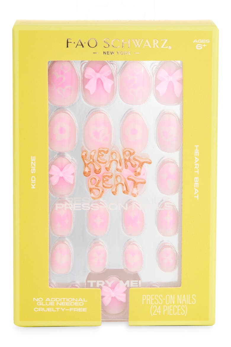 Kids' Heart Beat 24-Piece Press-On Nails, Main, color, OPEN MISCELLANEOUS