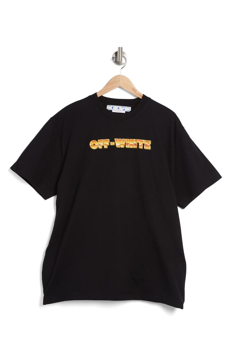 Off-White Cotton Logo Graphic T-Shirt, Alternate, color, 