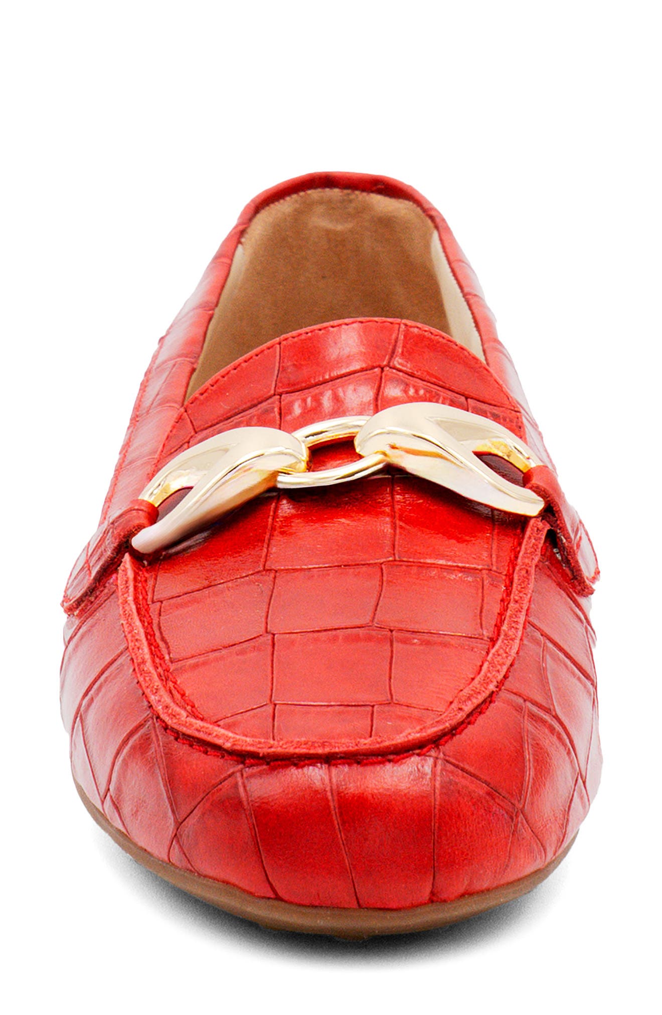 Decano Croc Embossed Loafer, Alternate, color, ROSSO COCCO BENGALI