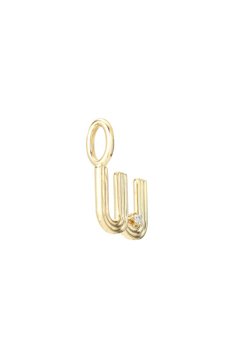 Groovy Diamond Mini Initial Charm Necklace