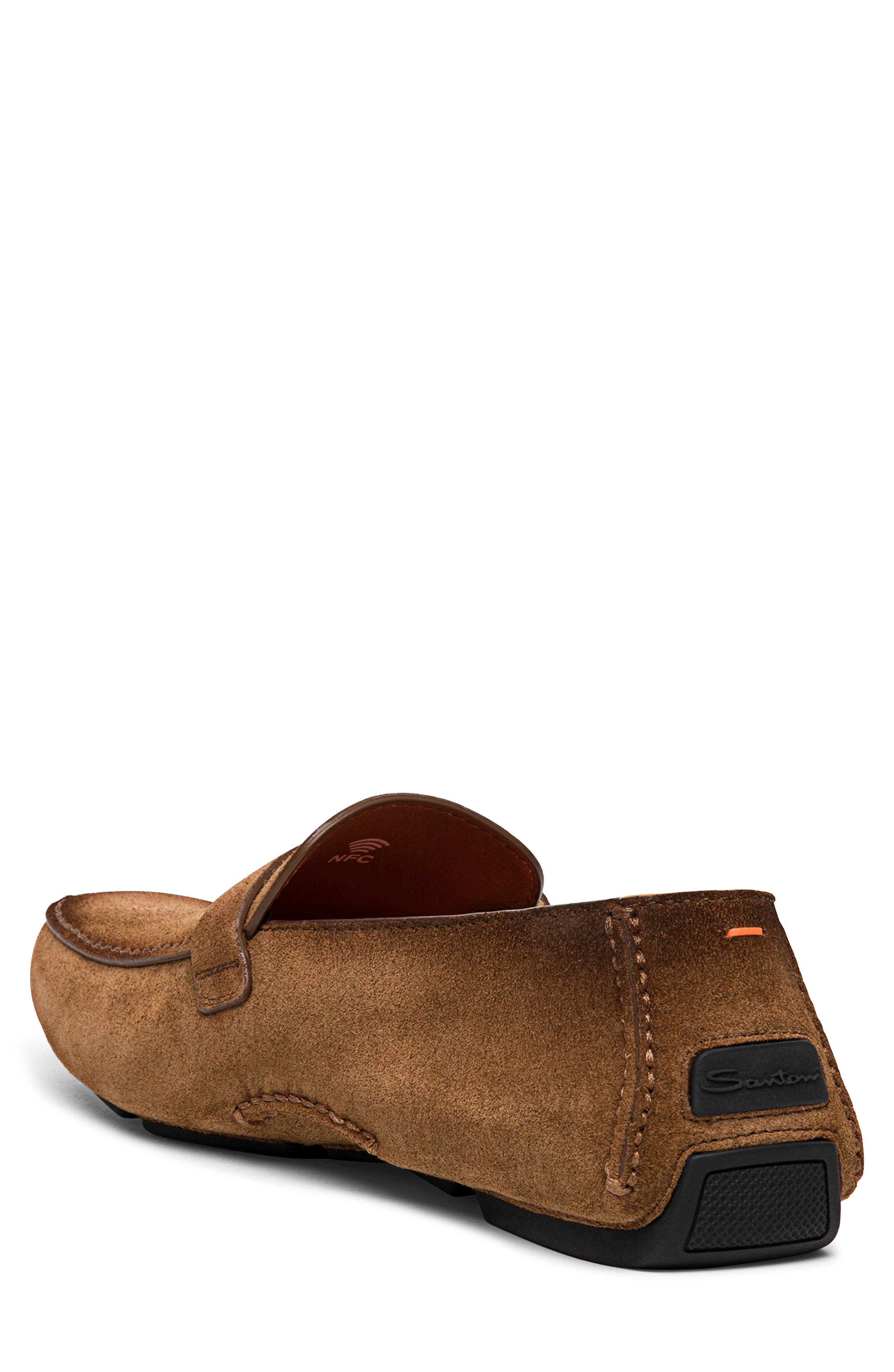 Santoni Apron Toe Driving Loafer, Alternate, color, 