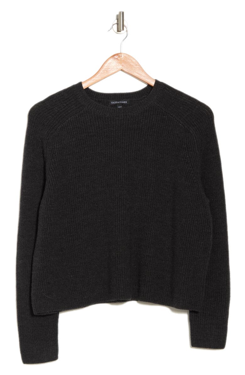 Eileen Fisher Crew Neck Wool Top, Main, color, 