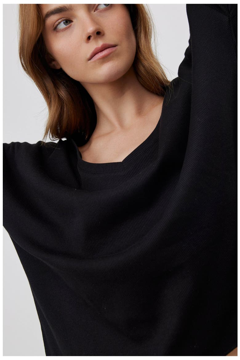 Sandy Days Loungewear Top, Alternate, color, Black
