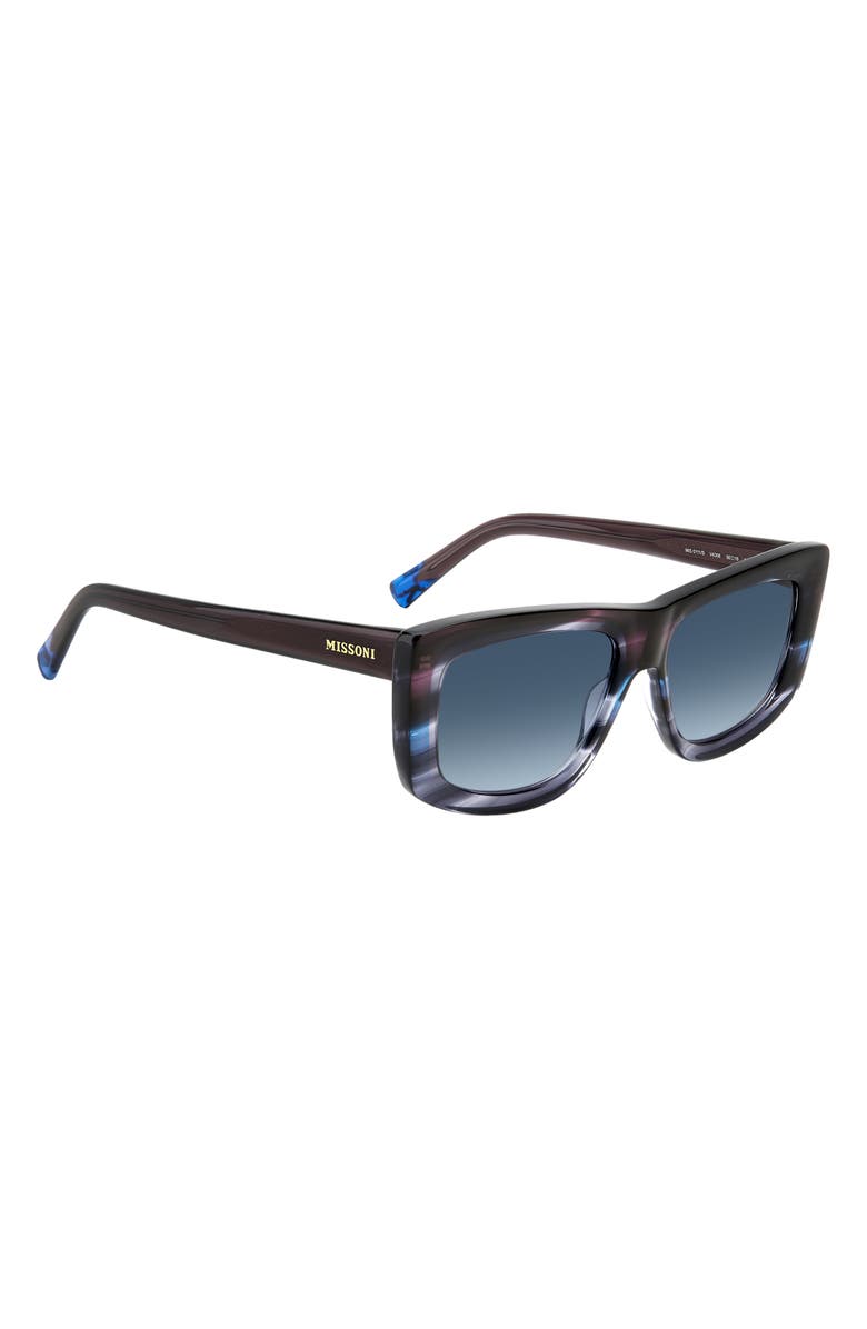 Missoni 60mm Gradient Rectangular Sunglasses, Alternate, color, Blue Violet/ Blue Shaded