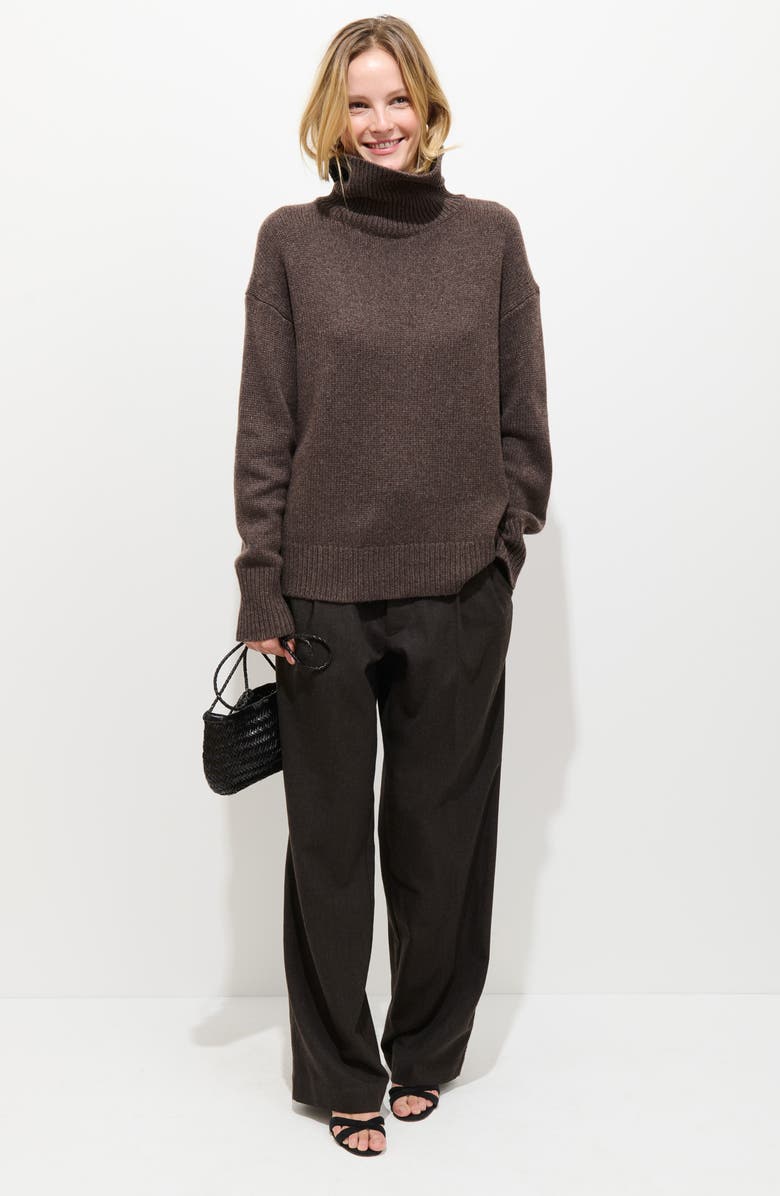 Alex Mill Nottinghill Merino Wool Blend Turtleneck Sweater, Alternate, color, Molasses