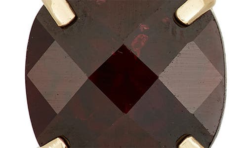 Fzn 10k Gold Solitaire Garnet Stud Earrings