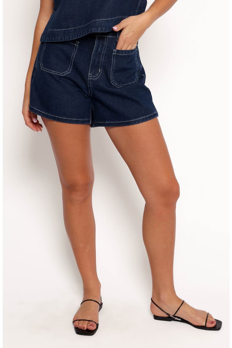 Levi Denim Shorts, Main, color, DARK DENIM