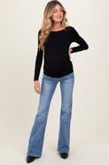 PinkBlush Vintage Wash Flare Maternity Jeans