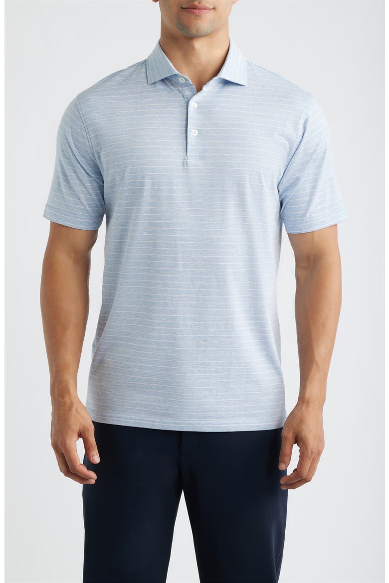 Crown Craft Stripe Polo, Main, color, BLUE FROST