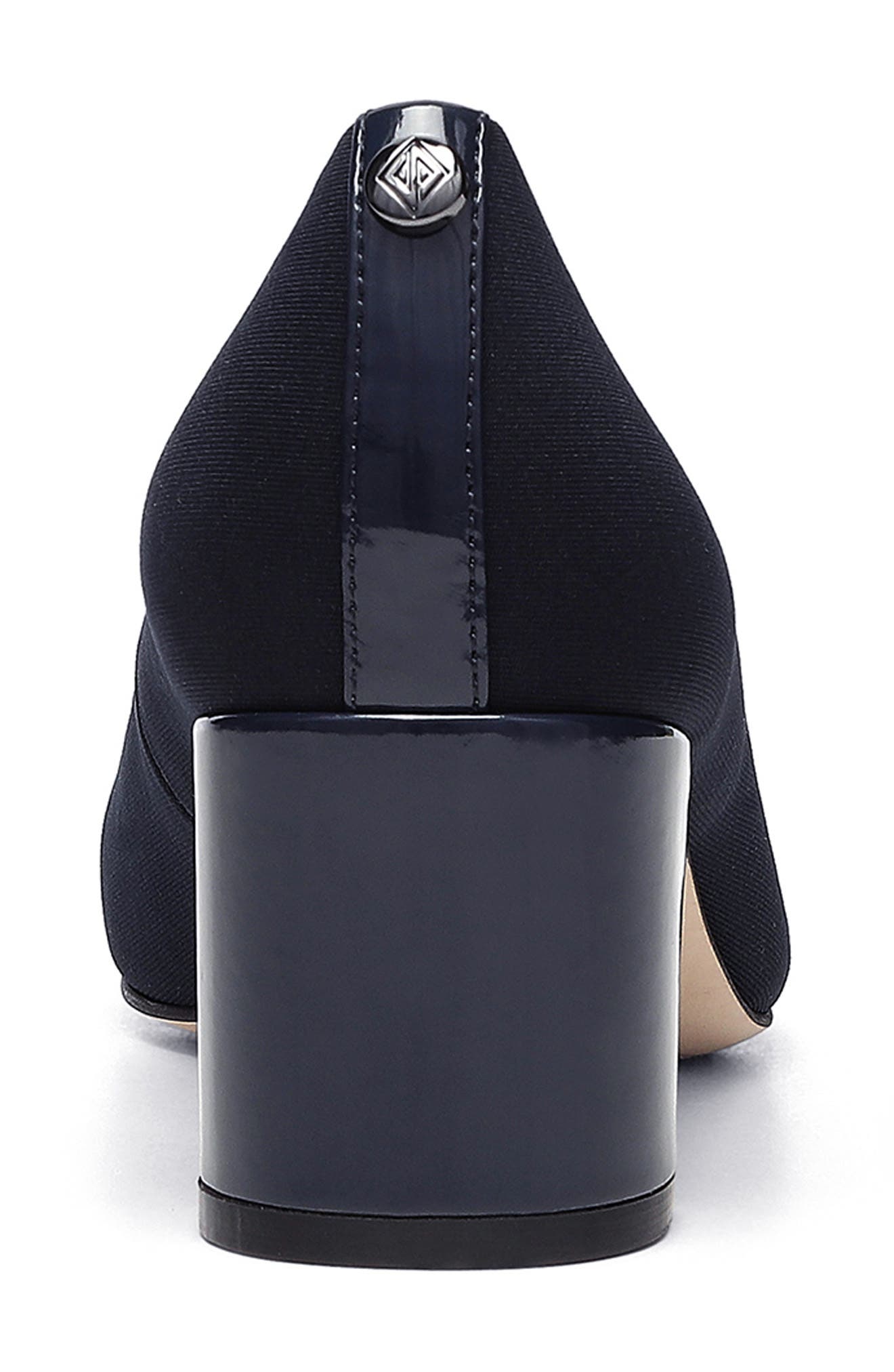 Stephanid Pointed Toe Block Heel Pump, Alternate, color, NAVY