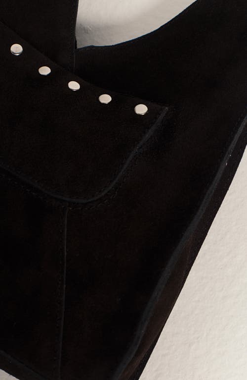 Free People Soho Stud Suede Shoulder Bag In Black