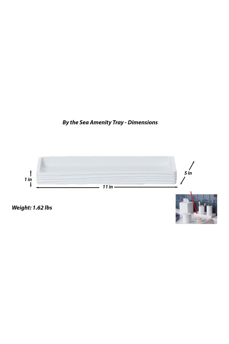 By the Sea 3-Piece Bathroom Accessories Set, Alternate, color, WHITE